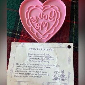 “You & Me” Precious Moments collectors club heart cookie cutter w/ recipe